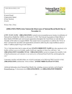 NRHD press release