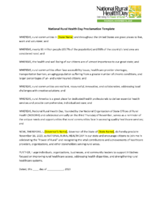 NRHD governor's proclamation template