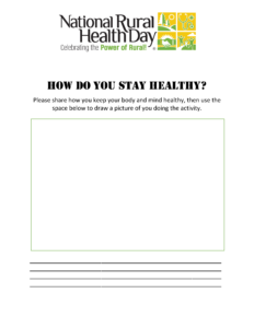 How do you stay healthy? (drawing sheet)